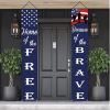 1set/2pcs; American Flag Patriotic Soldier Porch Sign Banners; Patriotic Decoration For Memorial Day-4th Of July; Independence Day Veterans Day Labor