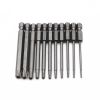 12PCS 1/4&quot; Hex Bits Driver Tamper Proof Security Drill Magnetic Bit Set Torx Screwdriver Flat Head F1FC High Quality 50mm