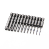 12PCS 1/4&quot; Hex Bits Driver Tamper Proof Security Drill Magnetic Bit Set Torx Screwdriver Flat Head F1FC High Quality 50mm