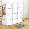 48 Pair Shoe Rack Organizer Tower 4 Tiers Shelf Storage Stand Boots Slippers Cabinet Eco-friendly Resin Material Spacious Design