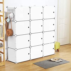 48 Pair Shoe Rack Organizer Tower 4 Tiers Shelf Storage Stand Boots Slippers Cabinet Eco-friendly Resin Material Spacious Design