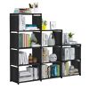 Cube Storage Organizer 9 Cubes Closet Shelves Cabinet Bookcase Non-Woven Fabric Cube Shelf for Living Room Bedroom Office