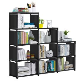 Cube Storage Organizer 9 Cubes Closet Shelves Cabinet Bookcase Non-Woven Fabric Cube Shelf for Living Room Bedroom Office