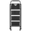 Portable Folding 4 Step Ladder Stool for Adults with Wide Anti-Slip Pedal