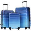 Hardshell Luggage Sets 3 Piece Gradient Color Expandable Suitcase with Spinner Wheels and TSA Lock Lightweight 20" 24" 28" Available