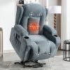 Power Lift Recliner Chair Recliners for Elderly with Heat and Massage Recliner Chair for Living Room with Infinite Position and Side Pocket