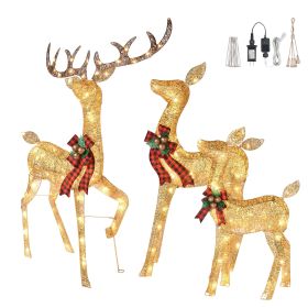 Christmas Deer Family Set Outdoor