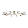 10 Light Sputnik Chandelier Brushed Gold Ceiling Light Semi Flush Mount Light Ceiling Lamp