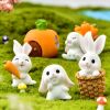 4pcs Little White Rabbit Table Decoration Ornament Easter Decoration Party Decoration