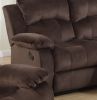 Motion Loveseat 1pc Living Room Furniture Chocolate Padded Suede Plush Cushion Couch Metal Reclining