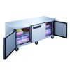 Dukers 3 Door Commercial Undercounter Workbench Freezer Made by Stainless Steel