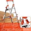 2024 New Ladder, Aluminum 5 Step Ladder with Handrails, Anti-Slip Wide Pedal, Tool Platform, Folding Step Stool Step Ladder