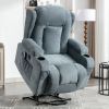 Power Lift Recliner Chair Recliners for Elderly with Heat and Massage Recliner Chair for Living Room with Infinite Position and Side Pocket