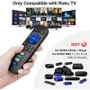 (Pack of 2) Replaced Remote Control Only for Roku TV; Compatible for TCL/Hisense/Onn/Sharp/Element/Westinghouse/Philips Roku Series Smart TVs (Not for