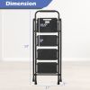 Portable Folding 4 Step Ladder Stool for Adults with Wide Anti-Slip Pedal