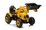 Ride on Excavator, 12V Battery Powered Construction Vehicles for Kids, Front Loader with Horn, 2 Speeds, Forward/Backward, Safety Belt,Treaded Wheels