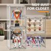 4PCS Purse Organizer for Closet X-Large Acrylic Handbag Display Clear Stackable Shoe Boxes with Lids Storage Box