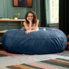 Jaxx 6 ft Cocoon - Large Bean Bag Chair for Adults, Navy