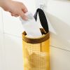 1pc Plastic Bag Holder; Mesh Hanging Storage Dispenser; Foldable; Breathable; Washable Hanging Mesh Garbage Bag Organizer For Plastic Bag Storage; Kit