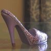 Pink Resin Desktop Cell Phone Holder Stand High Heel Mobile Phone Support Decorative Ornament Business Card Holder