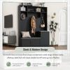 ON-TREND Elegant Design Hall Tree with Comfort and Storage Solutions, Functional Hallway Shoe Cabinet with Bench&Cushion