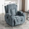 Power Lift Recliner Chair Recliners for Elderly with Heat and Massage Recliner Chair for Living Room with Infinite Position and Side Pocket