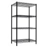 4 Tier Steel Wire Shelf Freestanding, Black