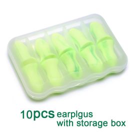 2/10Pcs Sleep Ear Plugs Noise Reduction Sound Insulation Earplugs Soundproof for Sleep Anti-Noise Sleeping Aid Ear Care Reusable (Color: 10pcs earplugs)