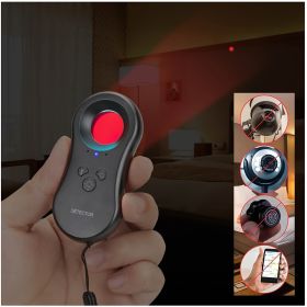 Hidden Camera Detectors; LED Hidden Device Detector With Infrared Viewfinders - Pocket Sized Anti Spy Camera Finder Locates Hidden Camera; Chargeable (Color: Black)