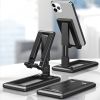 Portable Phone Stand For Cell Phone Or Tablet; Foldable; 90-Degree Tilt; Adjustable Height Perfect For Live-Streaming; Video-Chatting; Social Media