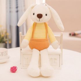 Easter Bunny Plush Toy Cute Dangle Ear Rabbit Doll Pillow Children's Gift (Items: 15.75 inch, Color: Yellow Clothes)