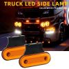 1x 12V 24V Led Side Marker Light with Bracket Truck Clearance Lamp Tail Light Trailer Tractor Lorry Warning Parking Lamp