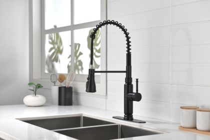 Touch Kitchen Faucet with Pull Down Sprayer (Color: Matte Black)