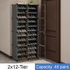 Clear Door DIY Shoe Rack Storage Multi-Cube Organizer Cabinet Stackable Closet Shoe Shelf Large capacity 60-96 pair