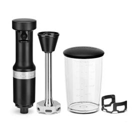 Hand Blende, Variable Speed Corded, Dishwasher-safe Blender Arm, Portable mixer (Color: Black Matte)