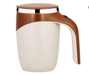 Self Stirring Mug - Rechargeable Automatic Magnetic Electric Coffee Mug, Rotating Cute Mixing Cup Tasse (Color: Brown)