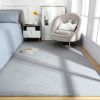 Black Rugs Living Room Carpet Nonslip Bedside Rugs Large Soft Floor Rug Children Game Mat Rectangular Home Decoratio