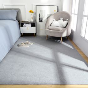 Black Rugs Living Room Carpet Nonslip Bedside Rugs Large Soft Floor Rug Children Game Mat Rectangular Home Decoratio (Color: LIGHT GRAY, size: 153x244cm)