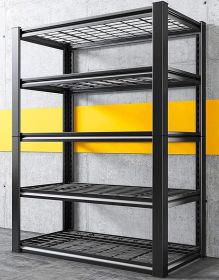 Garage Shelving Heavy Duty Storage Shelves Holds 2000LBS (Color: Black-1)