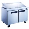 Dukers Commercial Double Door Salad Prep Table Refrigerator