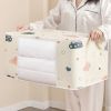 Large Capacity Clothes Storage Bag Organizer With Reinforced Handle; Suitable For Blankets; Bedding; Foldable With Sturdy Zipper; Clear Window