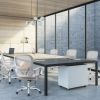 Office Mid Back Ergonomic Mesh Computer Desk Larger Seat Executive Height Adjustable Swivel Task Chair with Lumbar Support