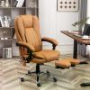 Massage Chair, Office Chair for Learning, Ergonomic Computer Chair with Kneading and Vibration Functions, Orange